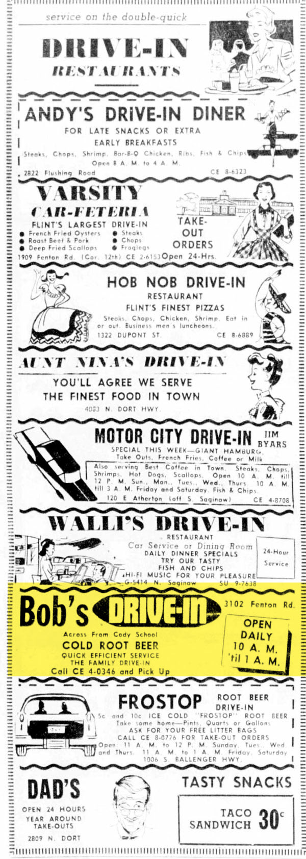 Bobs Drive-In - Jul 11 1958 Article